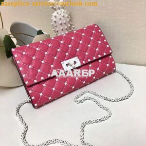 Replica Valentino Garavani Free Rockstud Spike Chain Bag Bright Pink