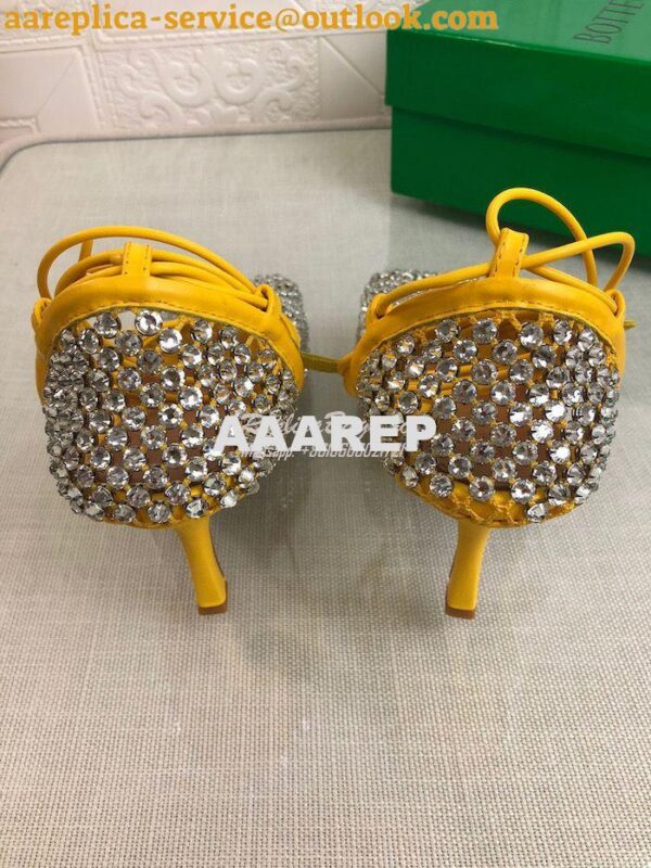 Replica Bottega Veneta BV Sparkle Stretch Rhinestone Mesh 667206 Yello 8