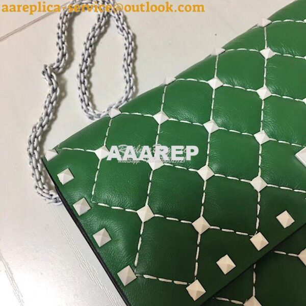 Replica Valentino Garavani Free Rockstud Spike Chain Bag Green 5