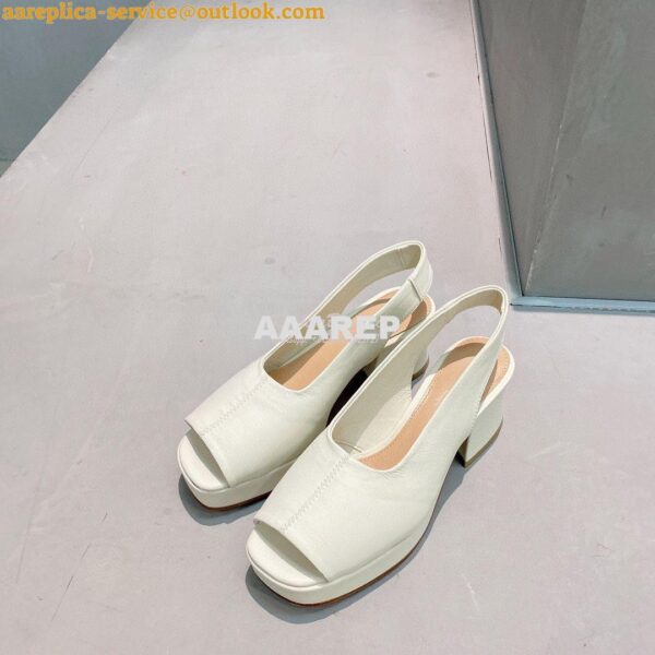 Replica Bottega Veneta BV Stack Slingback Lambskin 658957 Creme 2