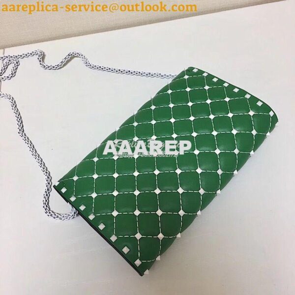 Replica Valentino Garavani Free Rockstud Spike Chain Bag Green 8