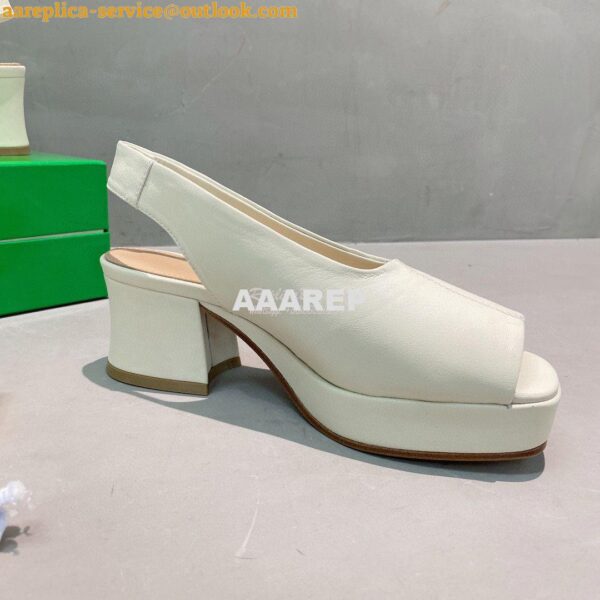 Replica Bottega Veneta BV Stack Slingback Lambskin 658957 Creme 3