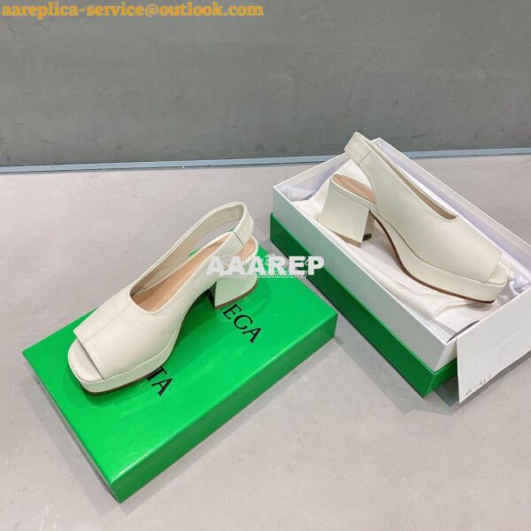 Replica Bottega Veneta BV Stack Slingback Lambskin 658957 Creme 5