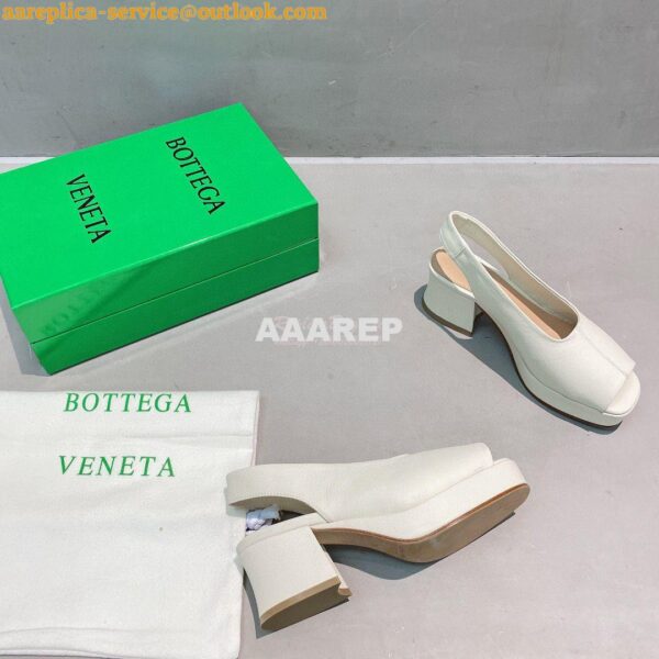 Replica Bottega Veneta BV Stack Slingback Lambskin 658957 Creme 6