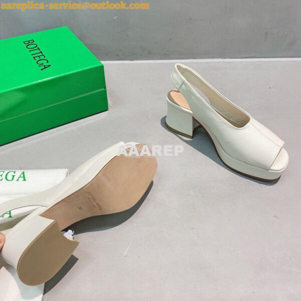 Replica Bottega Veneta BV Stack Slingback Lambskin 658957 Creme 7