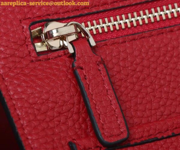 Replica Valentino Rockstud Medium Tote In Red Grained Leather 18