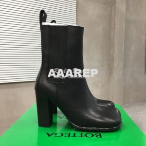 Replica Bottega Veneta BV Storm Leather Chelsea boots 677271 Black 2