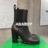 Replica Bottega Veneta BV Storm Leather Chelsea boots 677271 Black