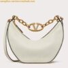 Replica Valentino VLogo Moon Small Hobo Bag with Chain in Yellow Leather 2