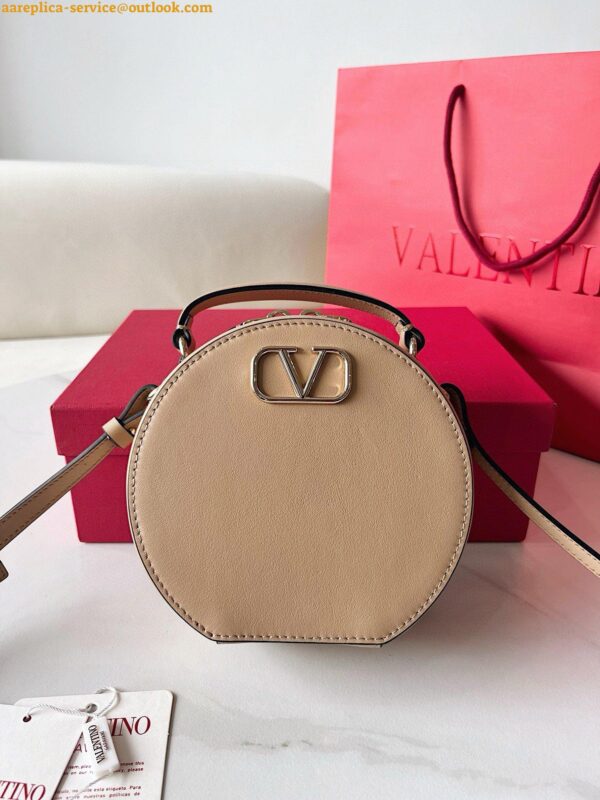 Replica Valentino VLogo Signature Mini Bag in Beige Calfskin 8