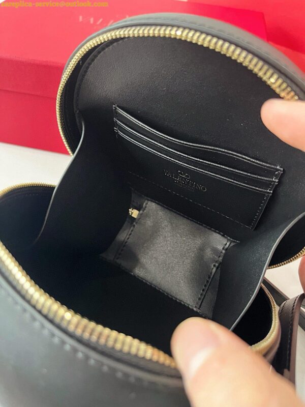 Replica Valentino VLogo Signature Mini Bag in Black Calfskin 8