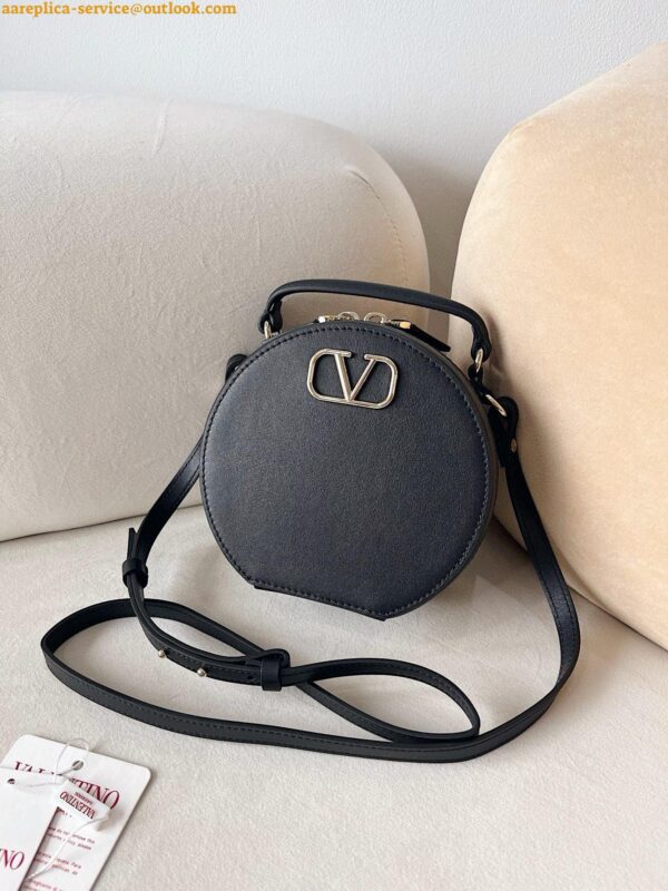 Replica Valentino VLogo Signature Mini Bag in Black Calfskin 11