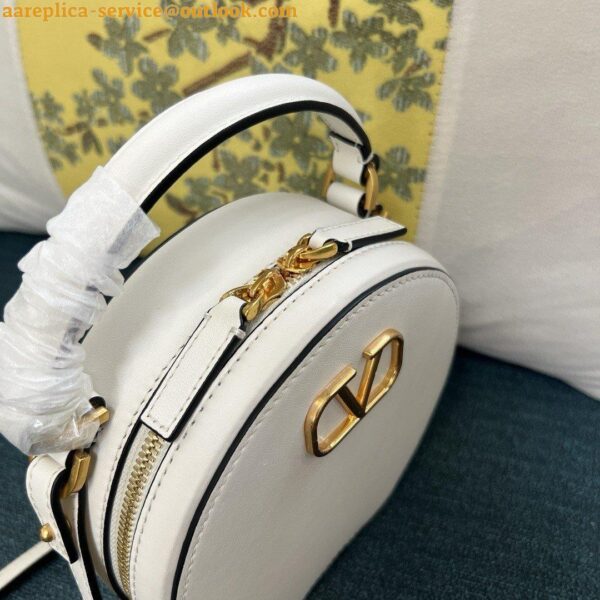 Replica Valentino VLogo Signature Mini Bag in White Calfskin 5