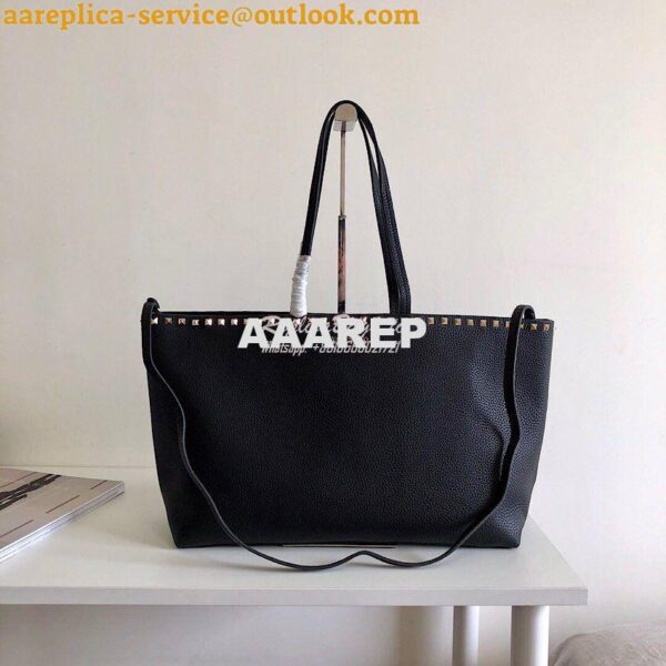 Replica Valentino Garavani Large Rockstud Tote Black