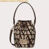 Replica Valentino VLogo Signature Mini Bucket Bag in Black Calfskin 2