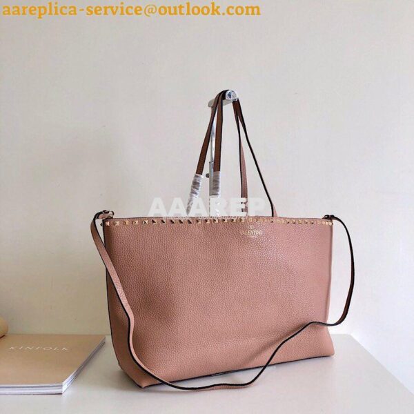 Replica Valentino Garavani Large Rockstud Tote Dusty Pink 2