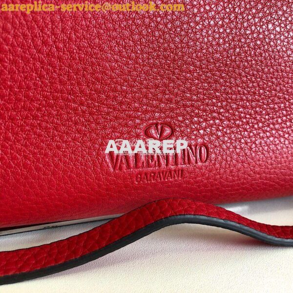 Replica Valentino Garavani Large Rockstud Tote Red 5