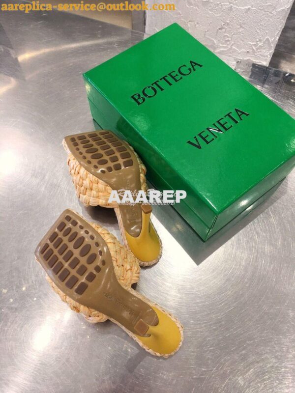 Replica Bottega Veneta BV Stretch Sandals with Intrecciato Raffia 6524 10