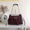 Replica Valentino Garavani Medium VRing Grainy Calfskin Chain Bag RW0B 2