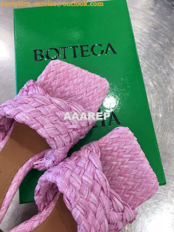 Replica Bottega Veneta BV Stretch Sandals with Intrecciato Raffia 6524 8