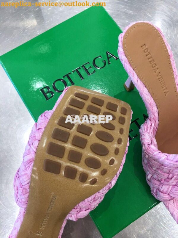 Replica Bottega Veneta BV Stretch Sandals with Intrecciato Raffia 6524 10