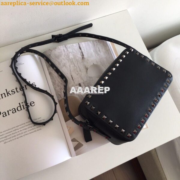 Replica Valentino Garavani Rockstud cross body bag All Black 9