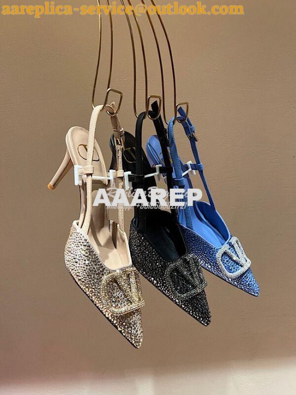 Replica Valentino VLogo Signature embellished pumps 80mm WS0R01N 5