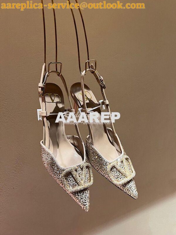 Replica Valentino VLogo Signature embellished pumps 80mm WS0R01N 6