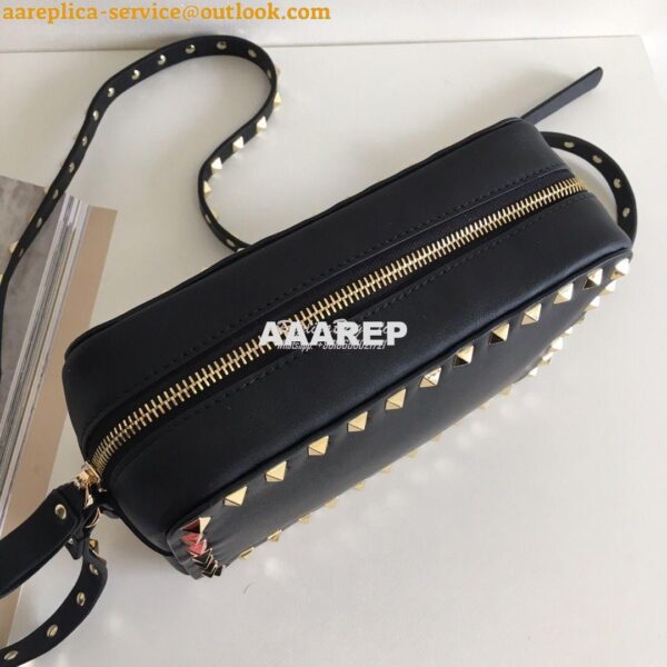 Replica Valentino Garavani Rockstud cross body bag Black 4