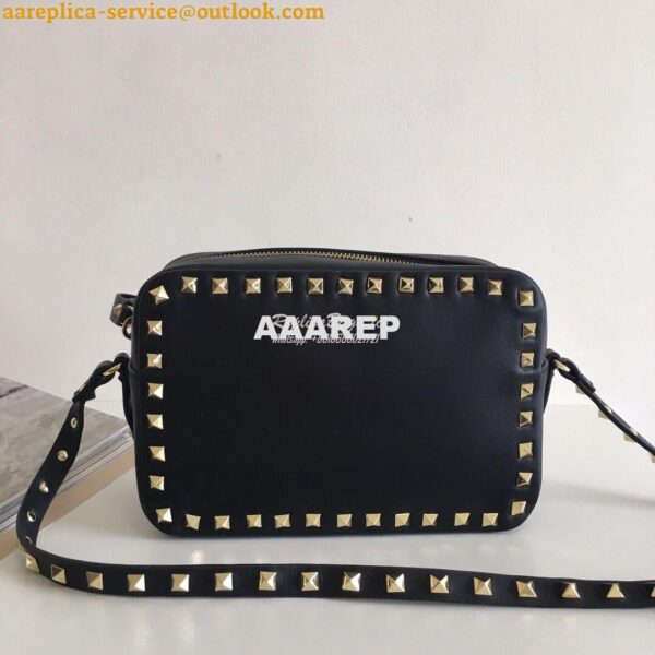 Replica Valentino Garavani Rockstud cross body bag Black 6