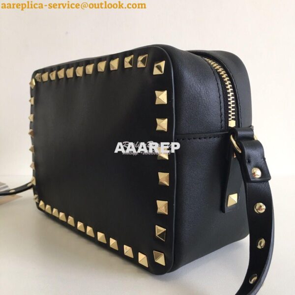 Replica Valentino Garavani Rockstud cross body bag Black 7