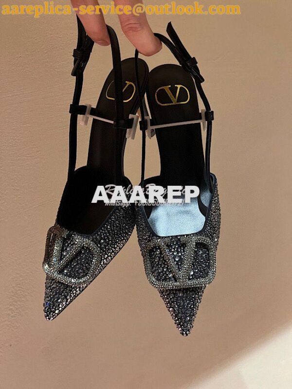 Replica Valentino VLogo Signature embellished pumps 80mm WS0R01N 11