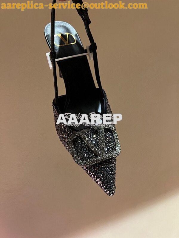 Replica Valentino VLogo Signature embellished pumps 80mm WS0R01N 12