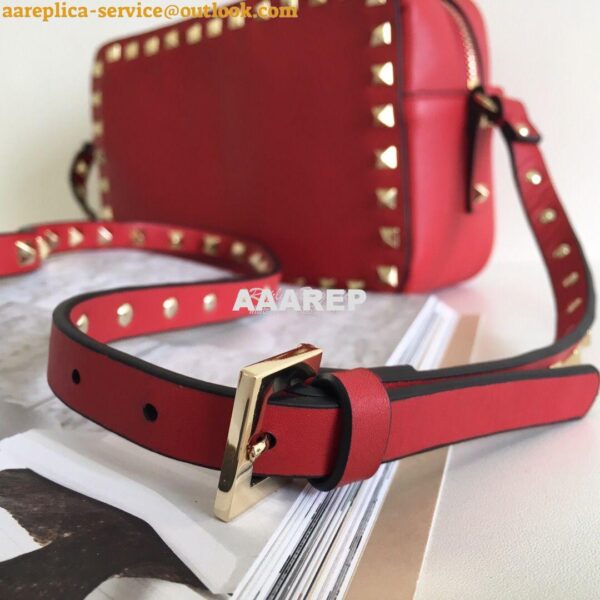 Replica Valentino Garavani Rockstud cross body bag red 3