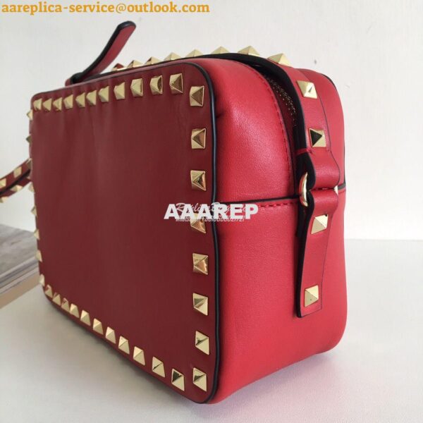 Replica Valentino Garavani Rockstud cross body bag red 4