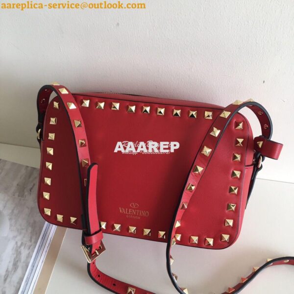 Replica Valentino Garavani Rockstud cross body bag red 8