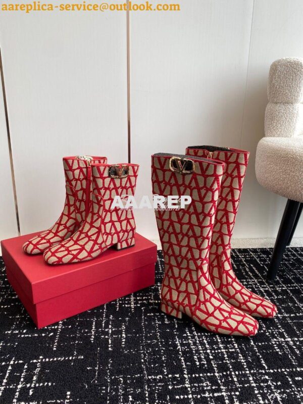 Replica Valentino VLogo Type Boot In Toile Iconographe 30mm 2W2S0FT Re 3