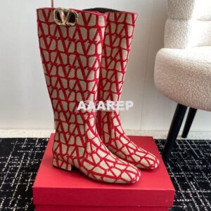 Replica Valentino VLogo Type Boot In Toile Iconographe 30mm 2W2S0FT Re 2