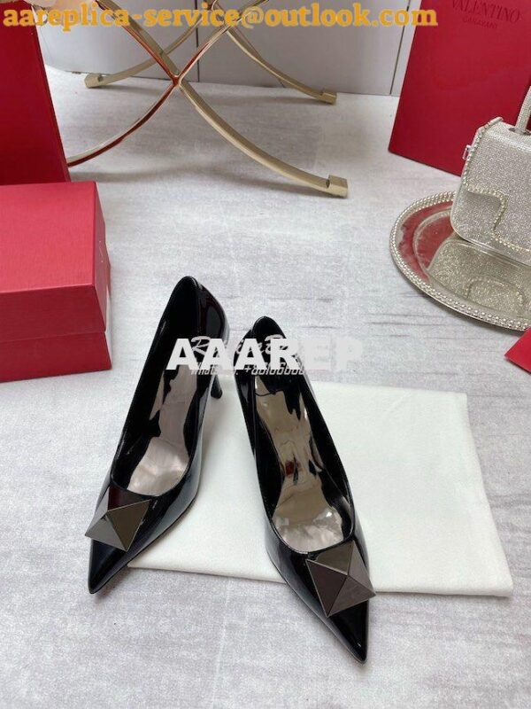 Replica Valentino Garavani One Stud Patent Leather Pump 100mm WS0FH8 6