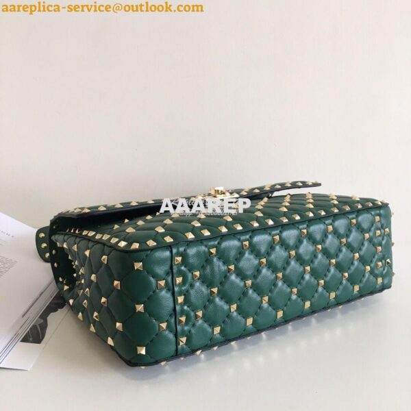 Replica Valentino Garavani Rockstud Spike Quilted Leather Chain bag in 4