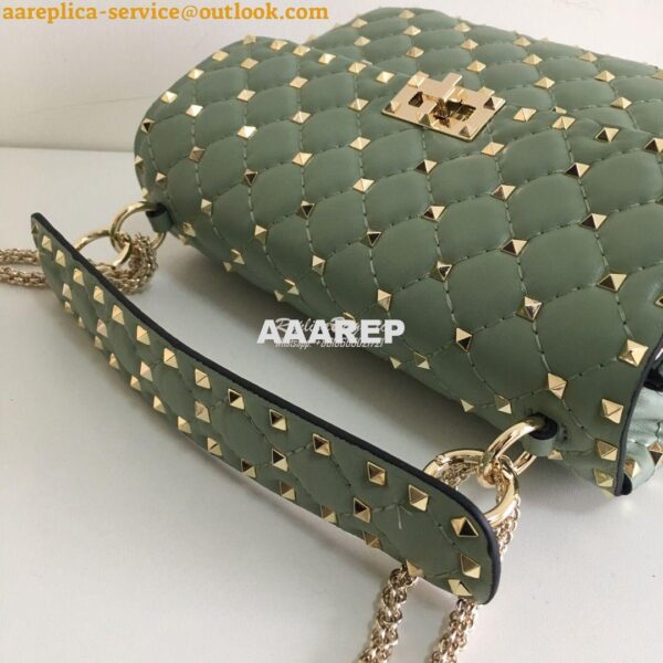 Replica Valentino Garavani Rockstud Spike Quilted Leather Chain bag in 15