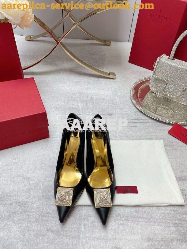 Replica Valentino Garavani One Stud Pump With Crystals 100mm WS0FH8 12