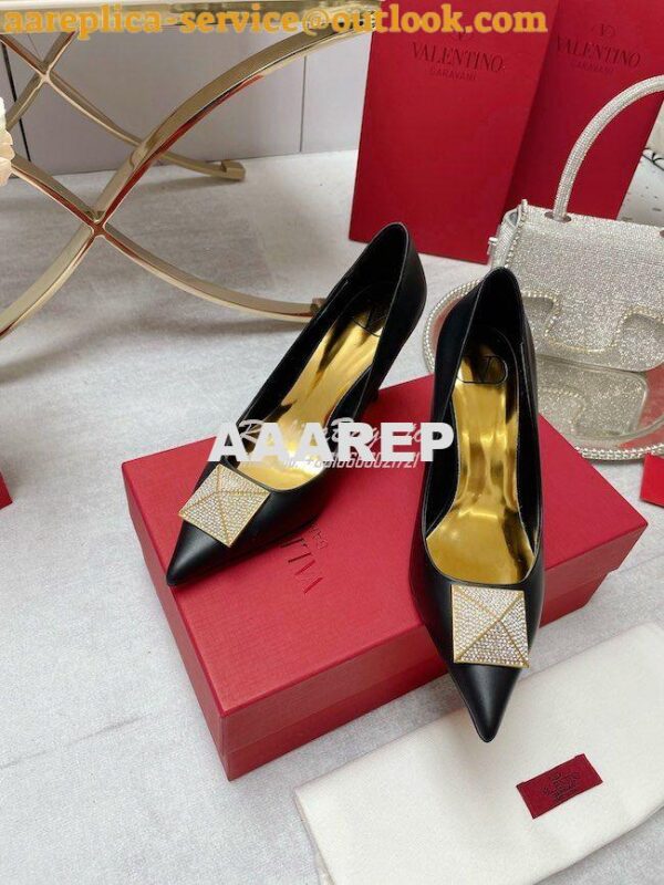 Replica Valentino Garavani One Stud Pump With Crystals 100mm WS0FH8 14