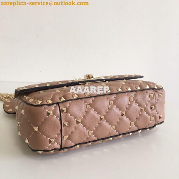 Replica Valentino Garavani Rockstud Spike Quilted Leather Chain bag in 13