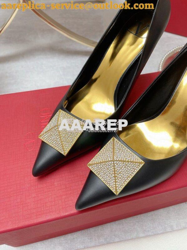 Replica Valentino Garavani One Stud Pump With Crystals 100mm WS0FH8 15