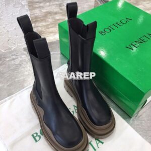 Replica Bottega Veneta BV Tire Boots 630297 Black Brown 2