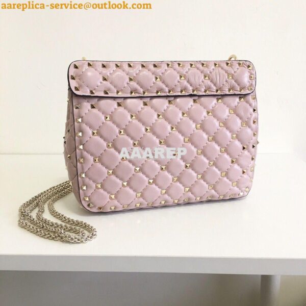 Replica Valentino Garavani Rockstud Spike Quilted Leather Chain bag in 13