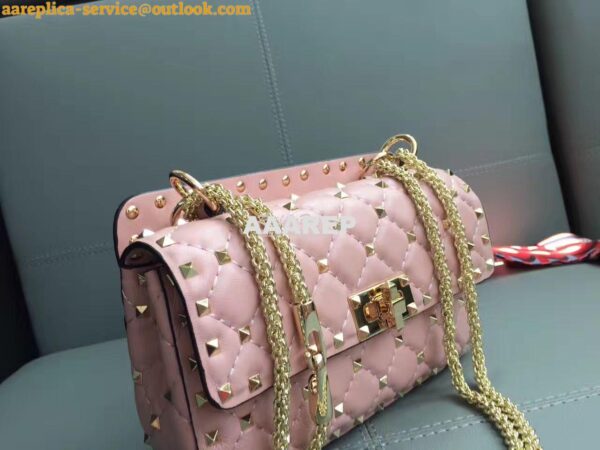 Replica Valentino Garavani Rockstud Spike Quilted Leather Chain bag Pi 7