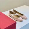 Replica Valentino Garavani Patent Rockstud Ballet Flat Wine 2