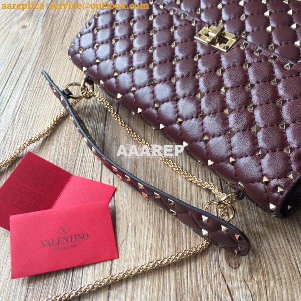 Replica Valentino Garavani Rockstud Spike Quilted Leather Chain bag Wi 3